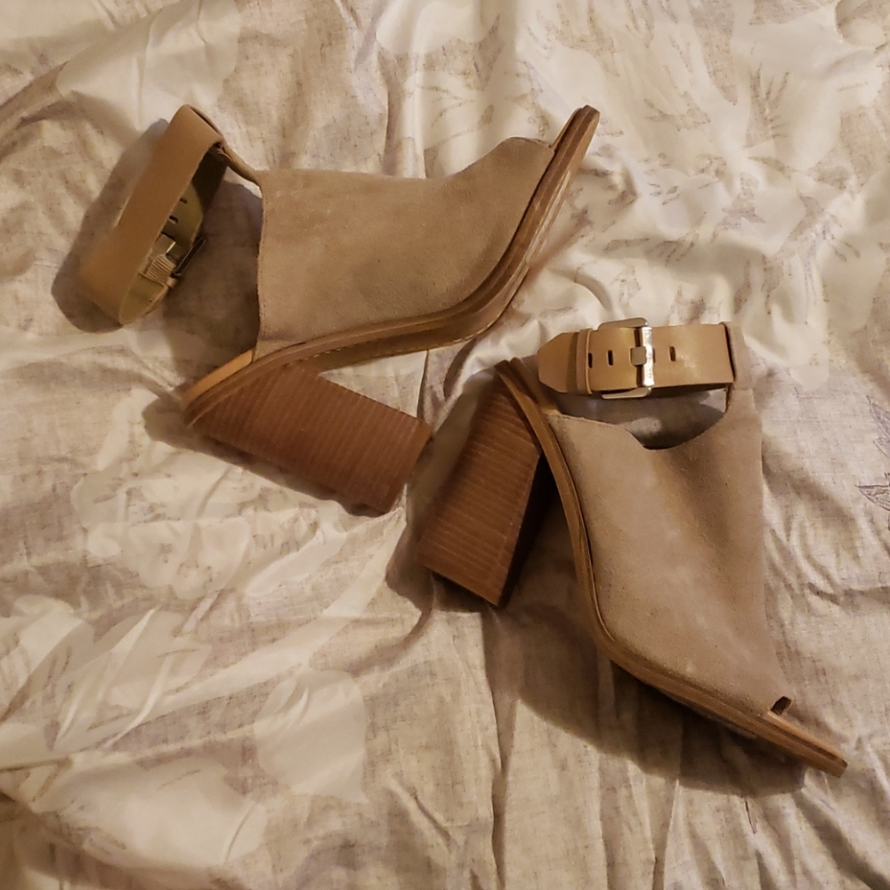 Suede Peep Toe